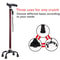 Retractable NonSlip Aluminum Walking Cane With LED Light 18