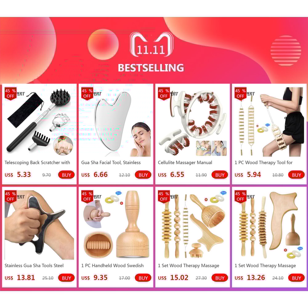 Trigger Point Hook Cane Back Neck Foot Massage Tool 12