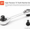 2in1 Compact Ratchet Wrench With Socket Screwdriver Bits 9