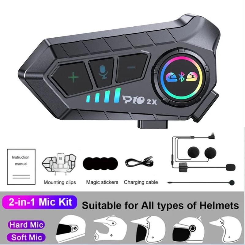 Kebidumei YP10 Wireless Bluetooth 53 Motorcycle Helmet Intercom Headset 12