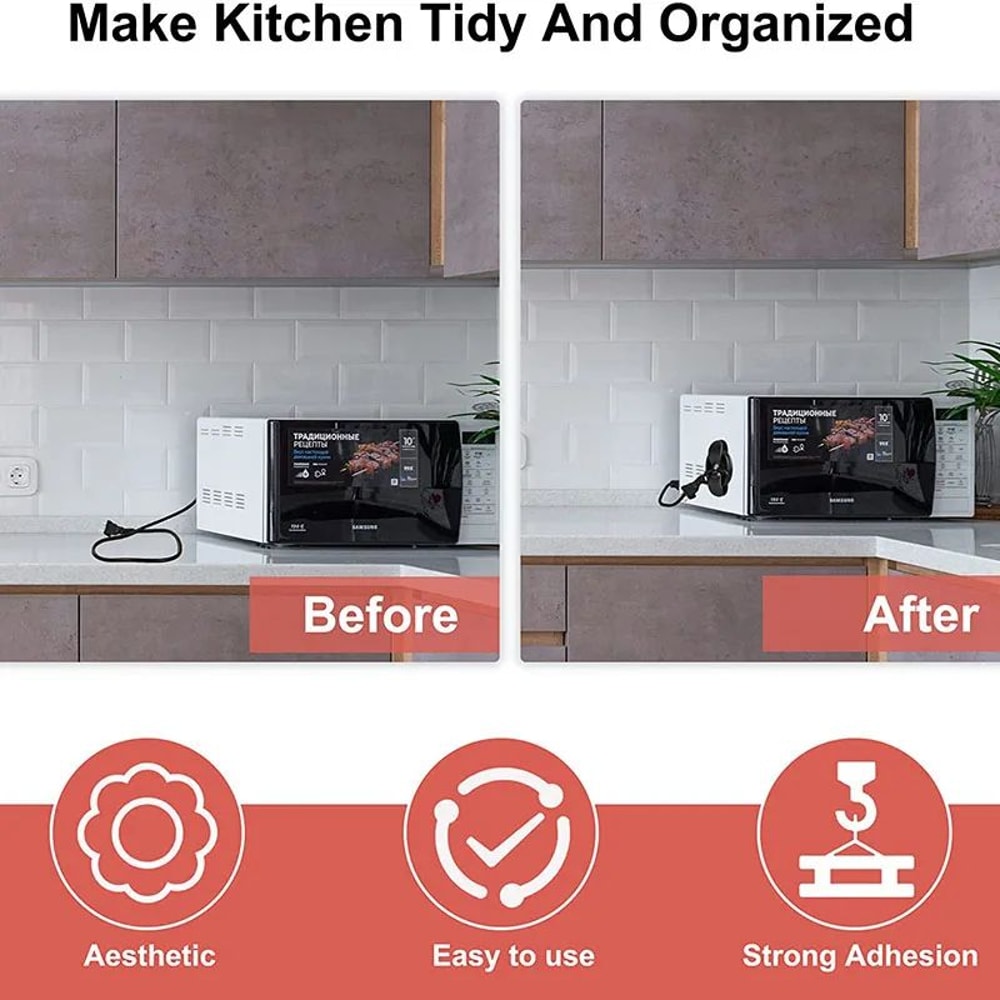 4Pack Cord Winder Organizer Clips For Appliance Cable Management 9