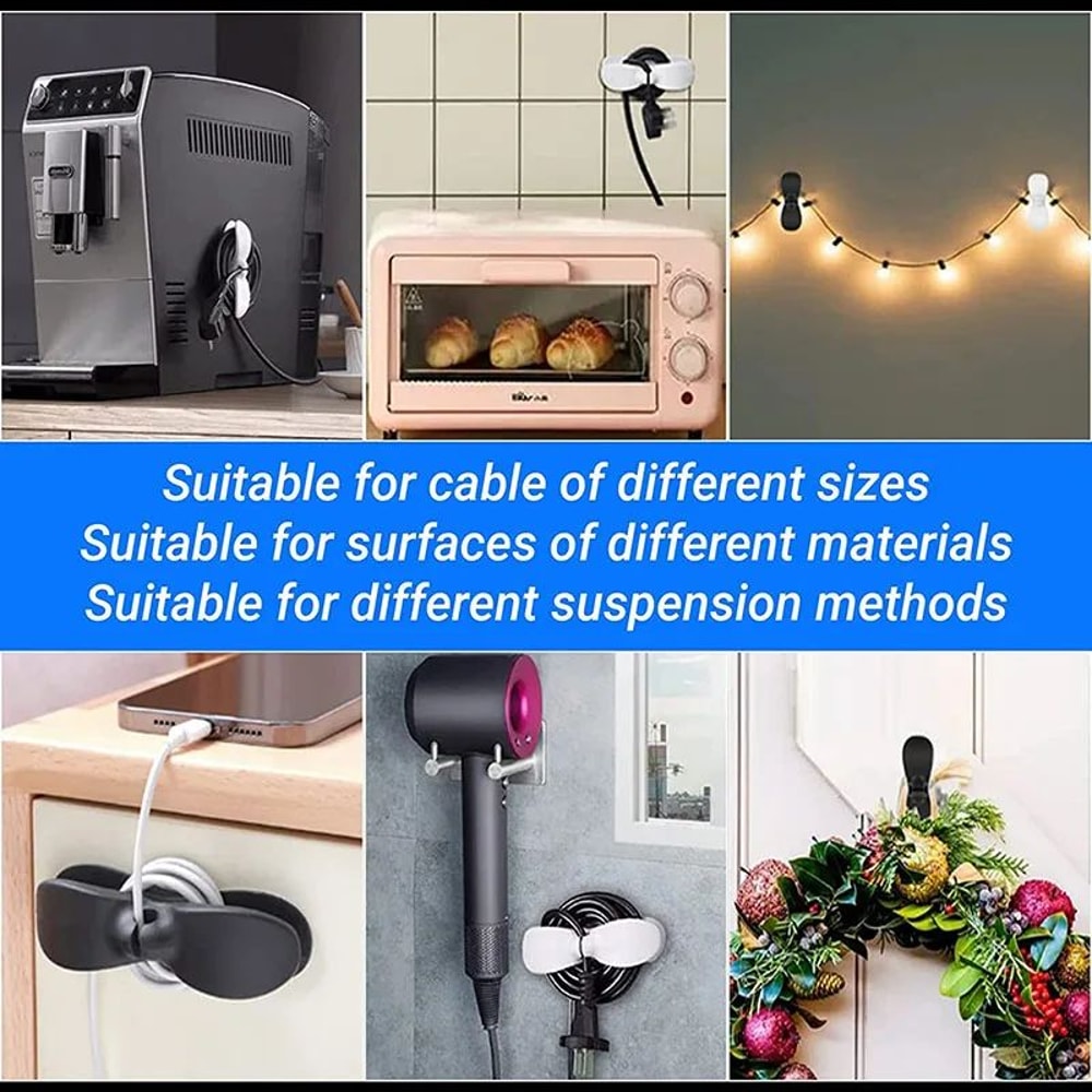 4Pack Cord Winder Organizer Clips For Appliance Cable Management 12