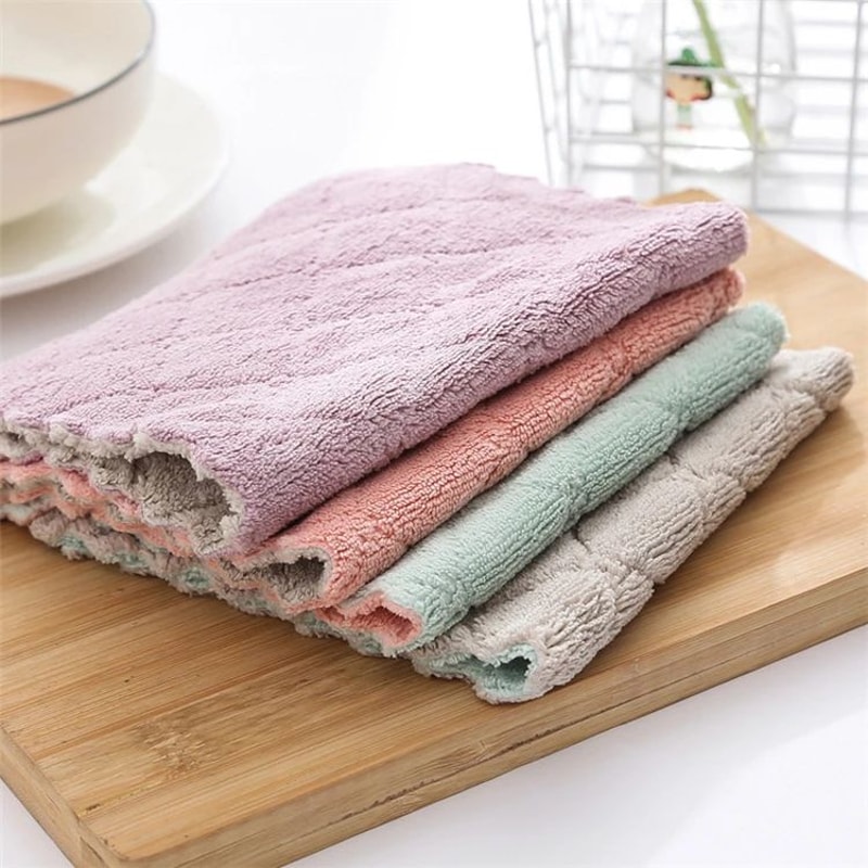 10Pack Super Absorbent Coral Velvet Kitchen Dish Towels 6