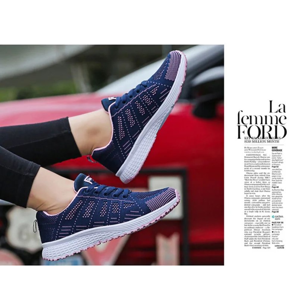 Women Breathable Mesh Walking Sneakers 9