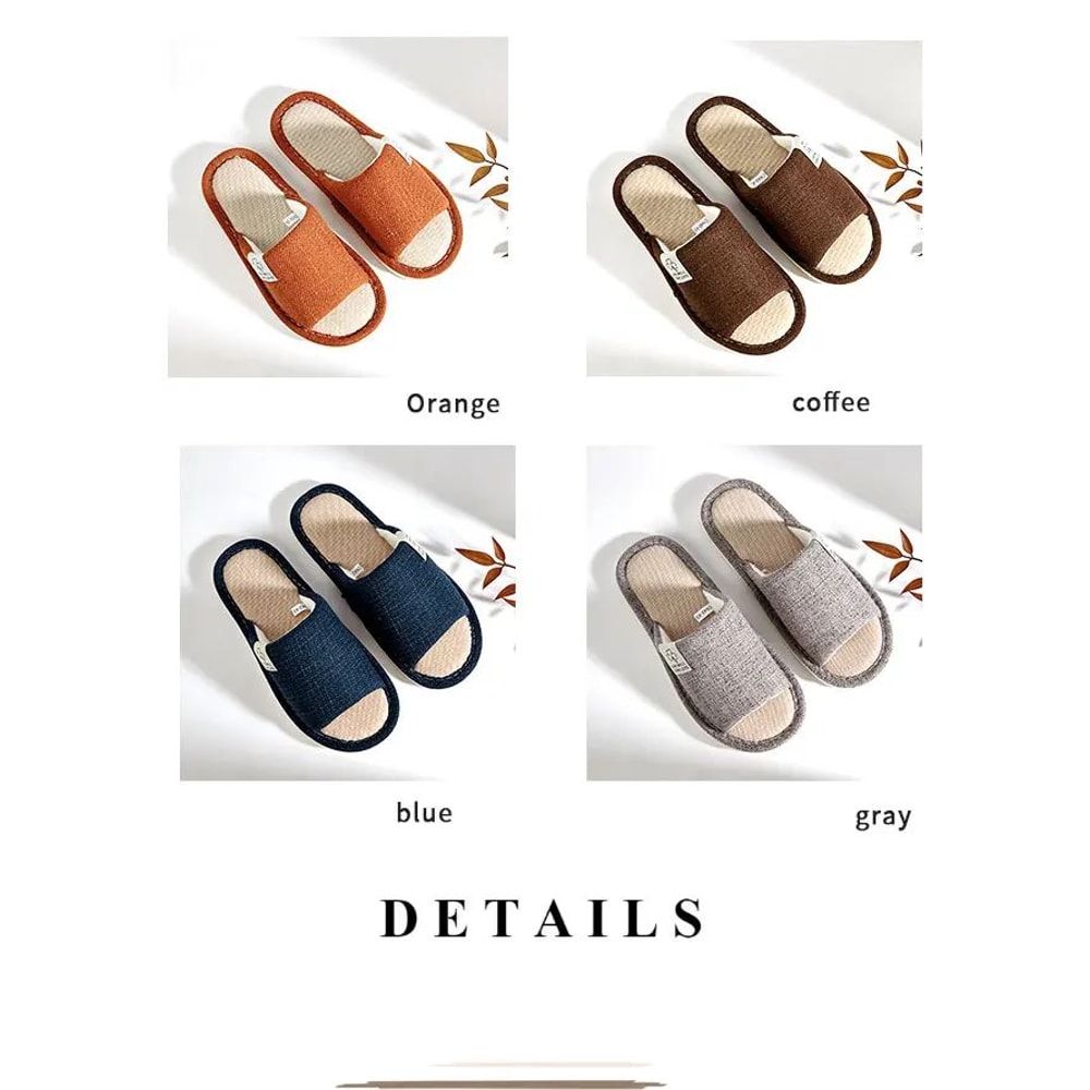 Breathable Linen Home Slippers 6
