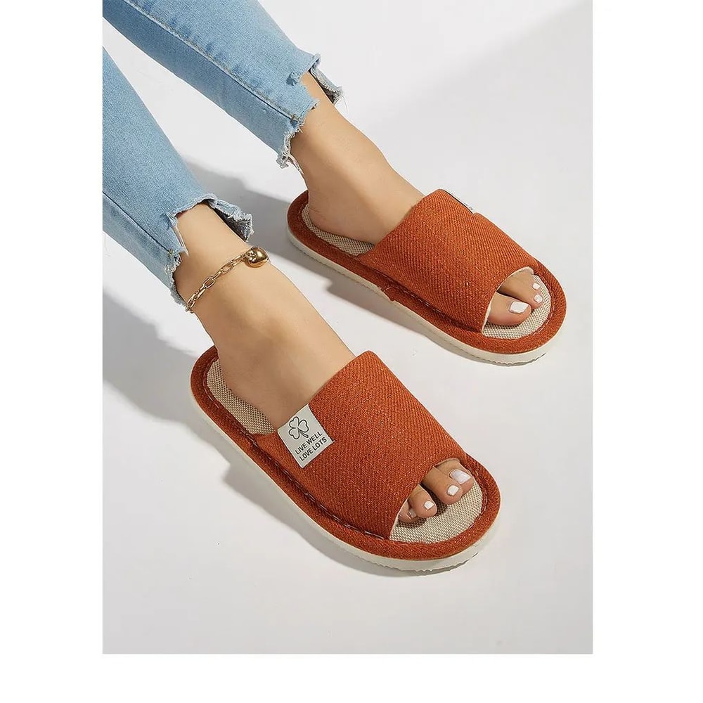 Breathable Linen Home Slippers 13