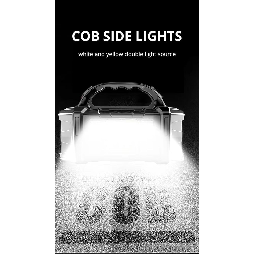 Rechargeable Solar LED Flashlight Work Light 9