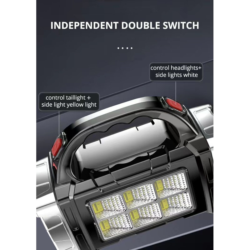 Rechargeable Solar LED Flashlight Work Light 10