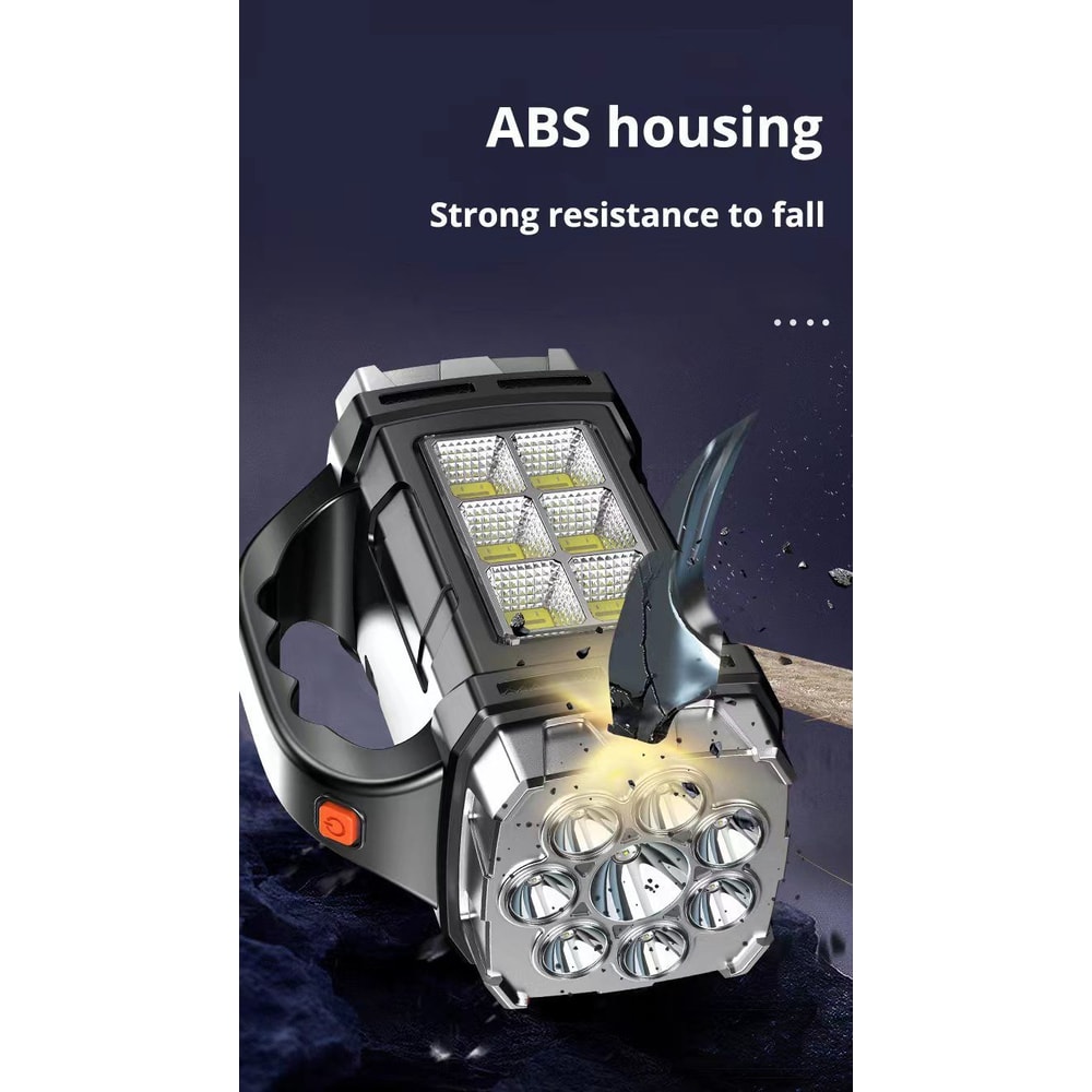 Rechargeable Solar LED Flashlight Work Light 14