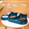 Triple Pet Feeder Bowls With Water Bottle 0