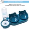 Triple Pet Feeder Bowls With Water Bottle 2