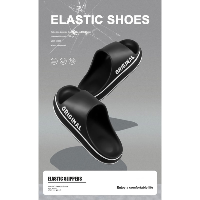 Unisex Letter Print Summer Slide Slippers 6