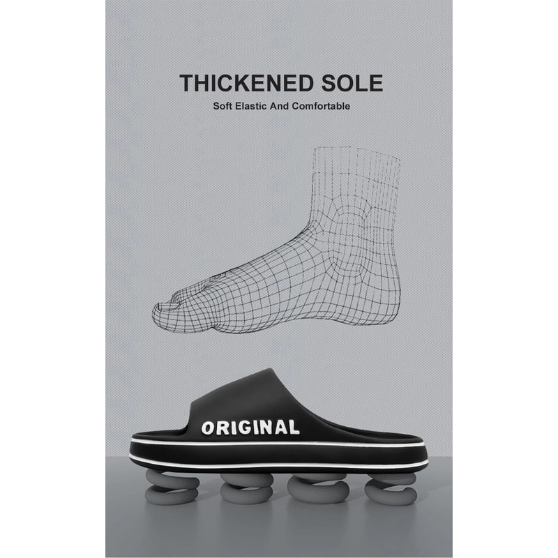 Unisex Letter Print Summer Slide Slippers 7