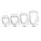 Double Wall Insulated Glass Coffee Cups Set 2