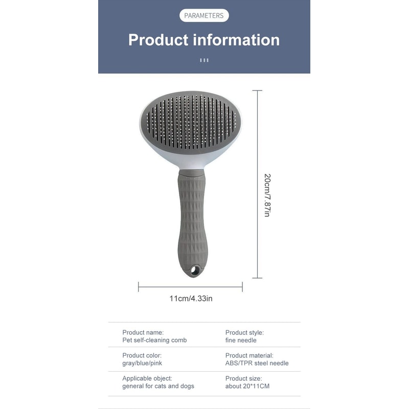 Pet Hair Remover Grooming Brush 15