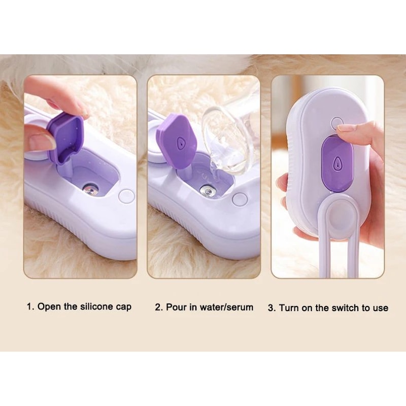3 In 1 Electric Steam Pet Grooming Brush 15