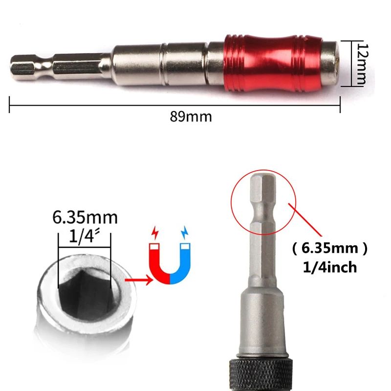 Magnetic Hex Screwdriver Bit Holder Extension 2