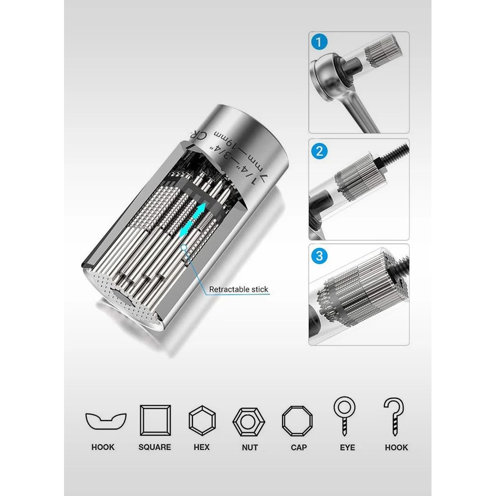 Multifunctional Magic Socket Wrench Tool Set 8