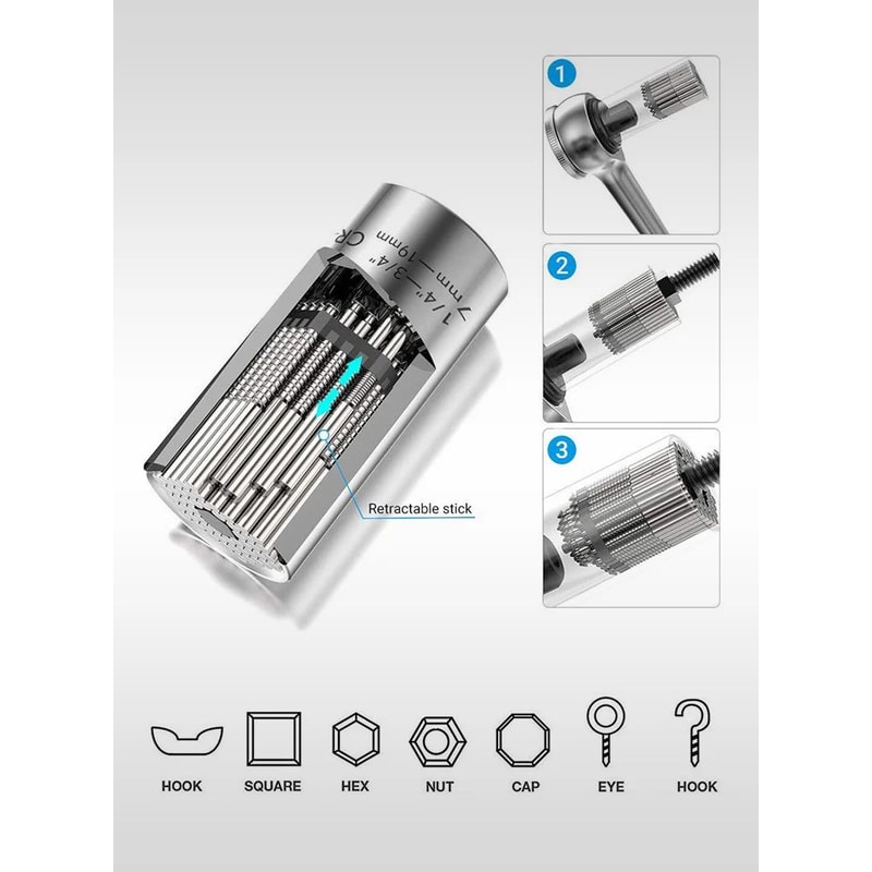 Multifunctional Magic Socket Wrench Tool Set 8