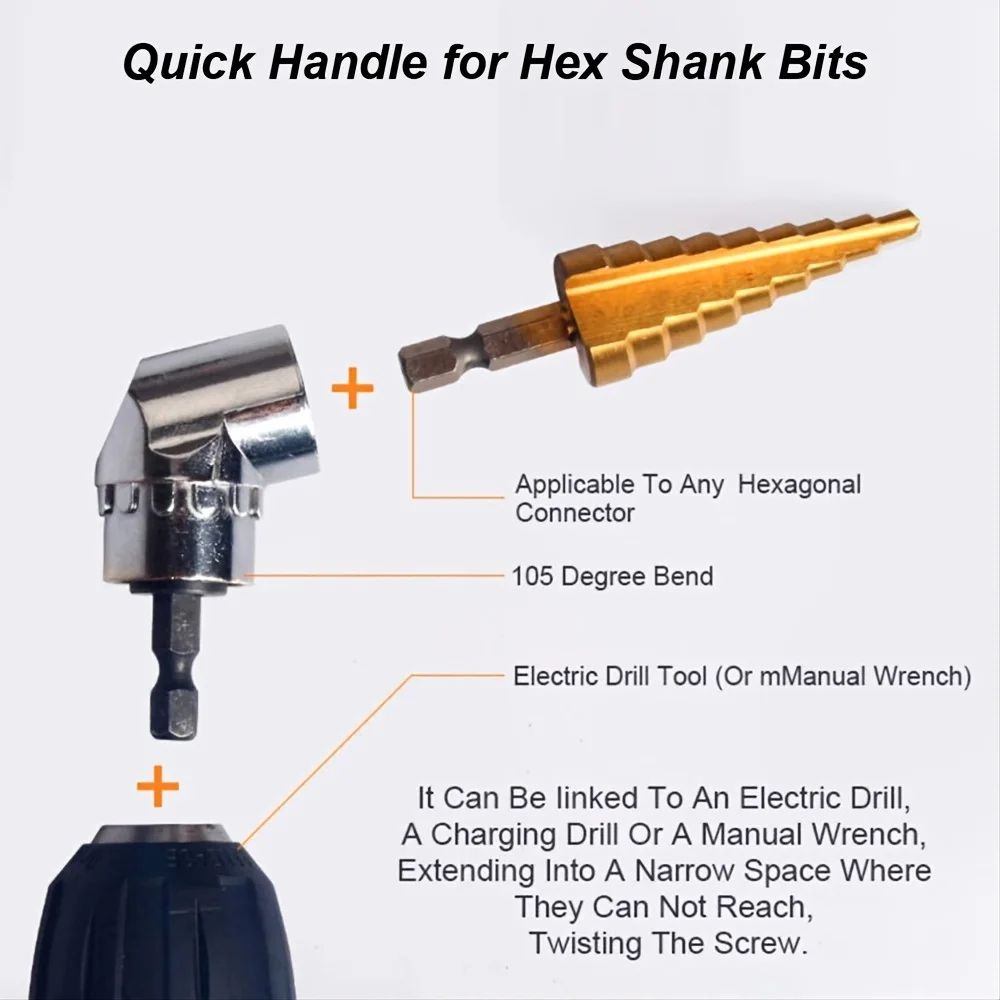 105 Degree Angle Socket Adapter Extension Set 9