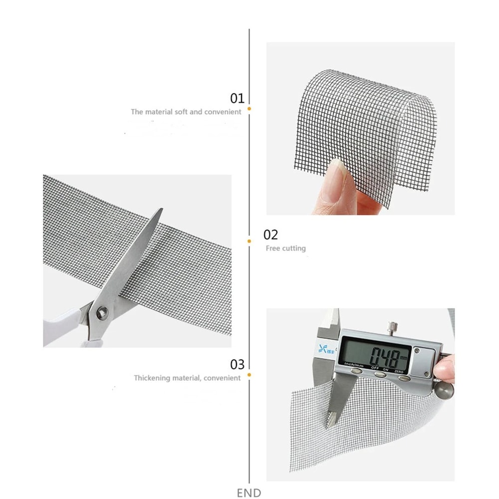 Waterproof Window Screen Repair Tape Mesh Patch 9