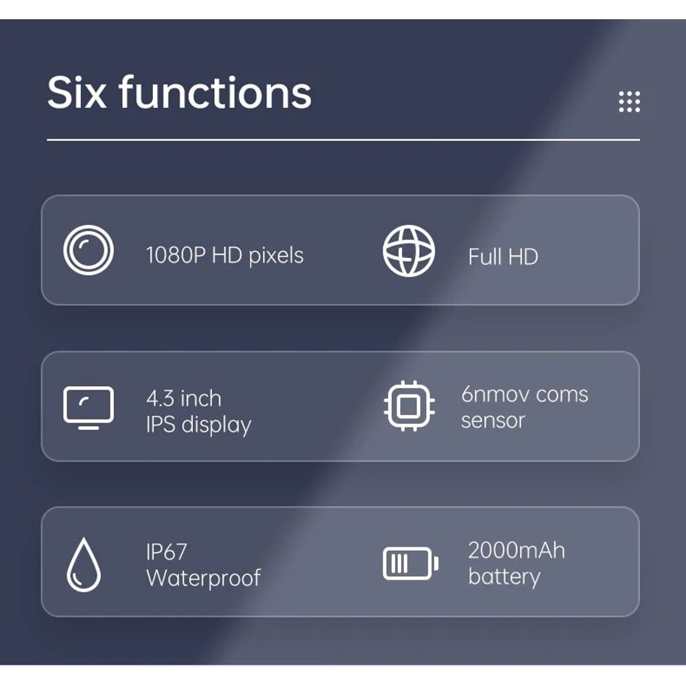 HD Industrial Endoscope Camera With IPS Screen 7