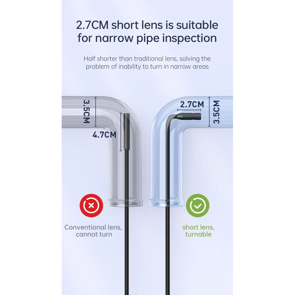 HD Industrial Endoscope Camera With IPS Screen 8