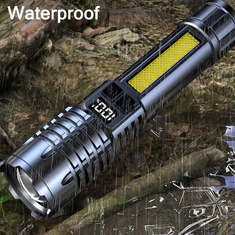 High Power LED Rechargeable Flashlight With Side Light 9