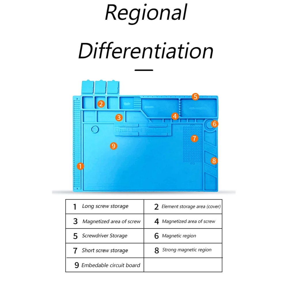 Heat Resistant Silicone Soldering Work Mat 9