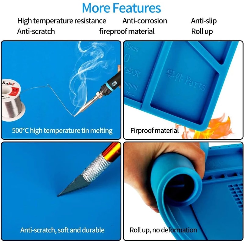 Heat Resistant Silicone Soldering Work Mat 14