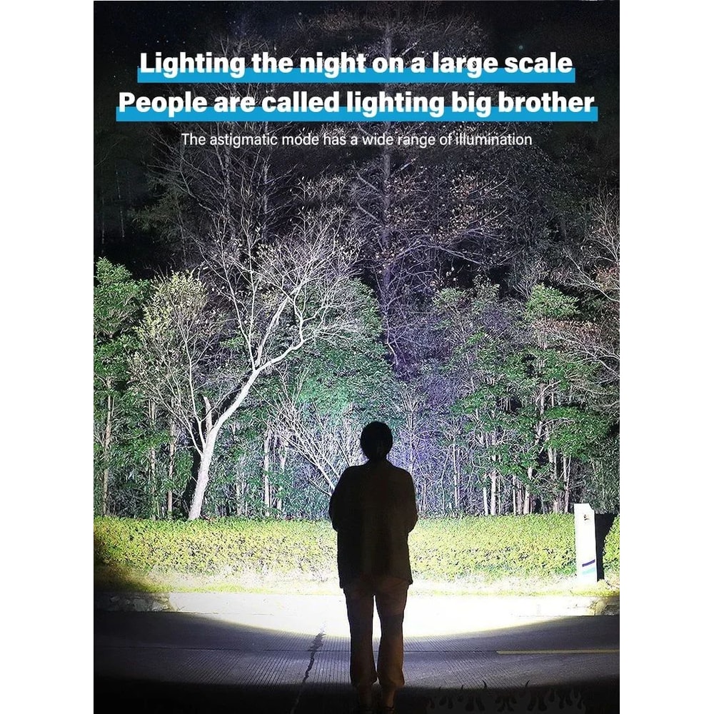 High Power Tactical LED Flashlight With USB Charging 11