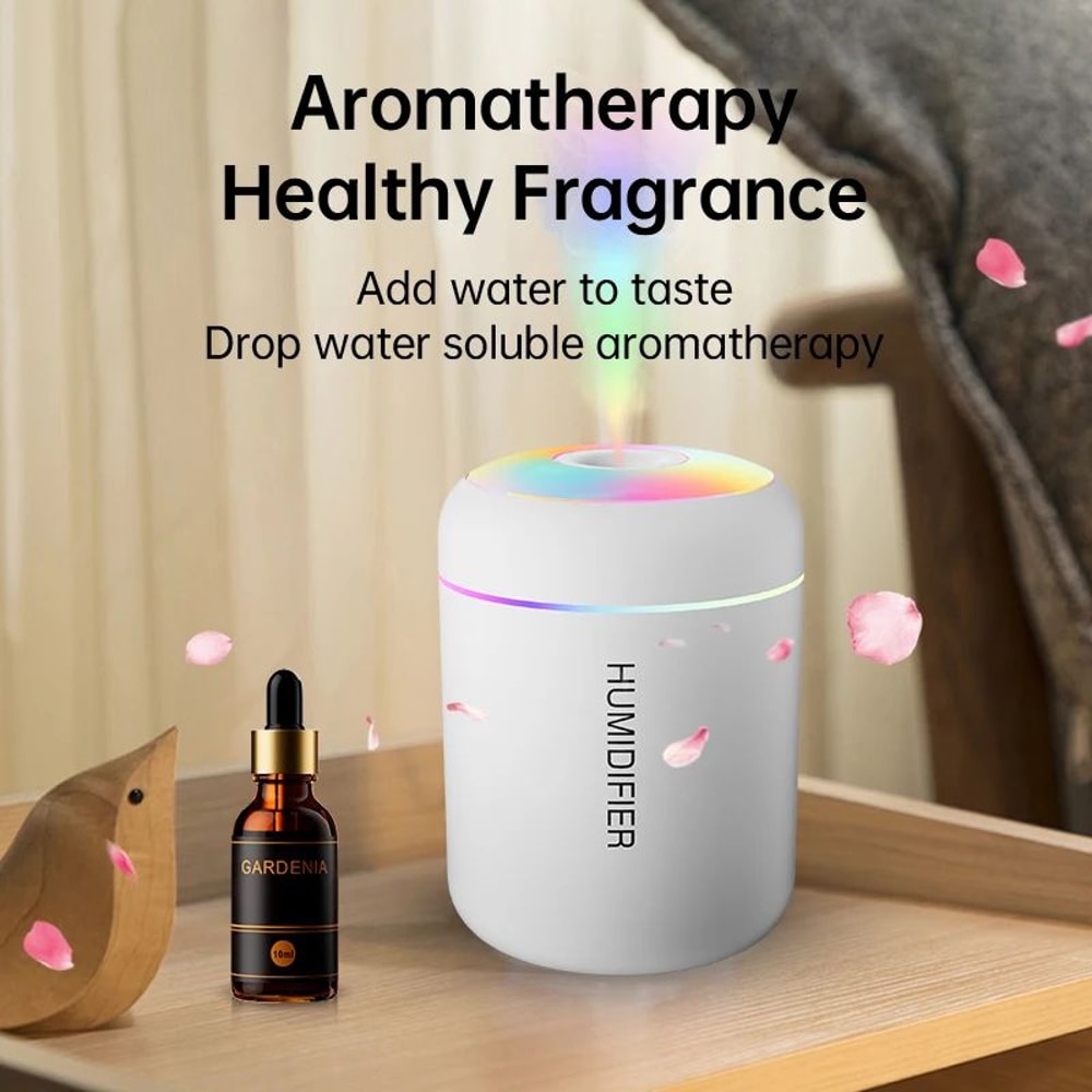 Mini USB Air Humidifier Aroma Diffuser With Light 10