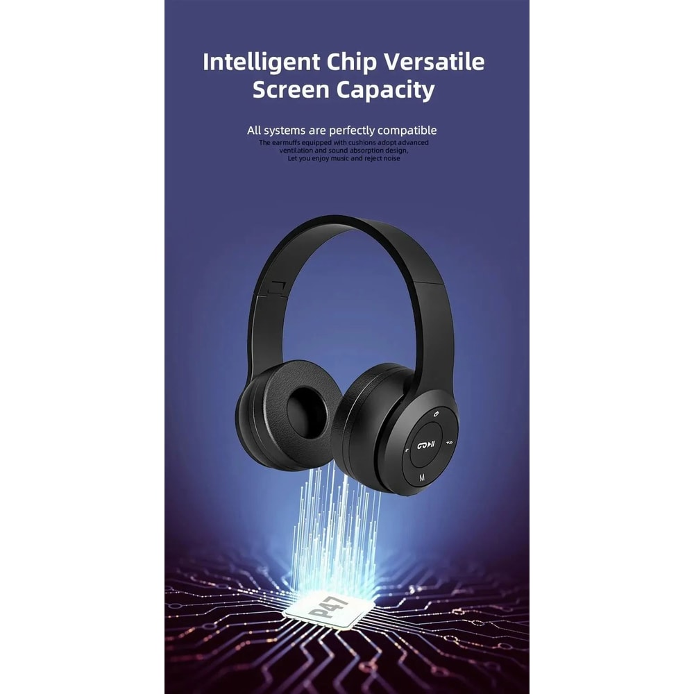 Wireless Bluetooth Noise Canceling Headphones P47 8