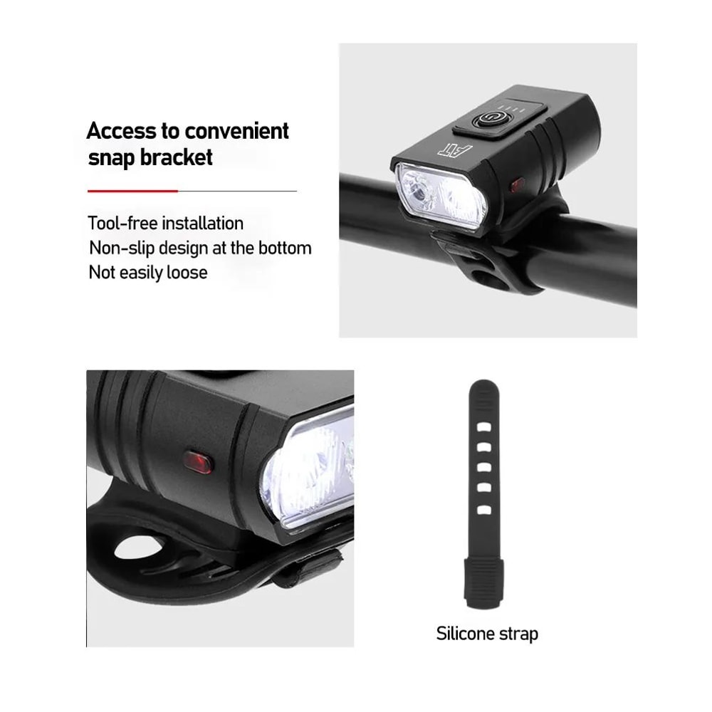 USB Rechargeable LED Bicycle Front Light 14