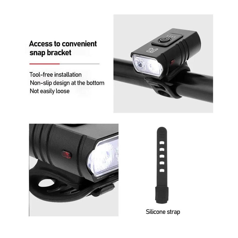 USB Rechargeable LED Bicycle Front Light 14