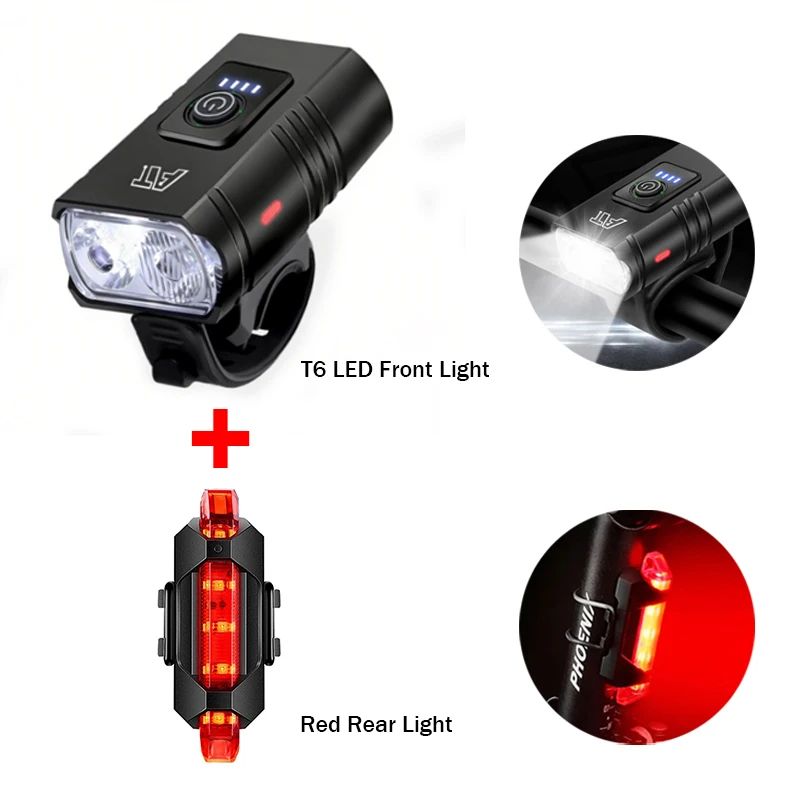 USB Rechargeable LED Bicycle Front Light 20