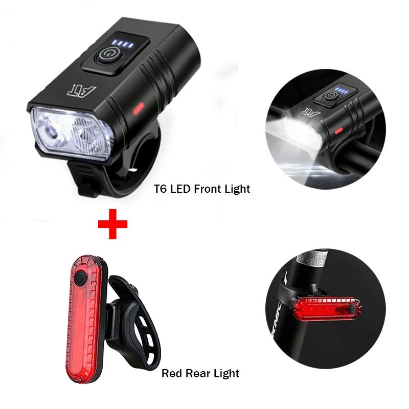USB Rechargeable LED Bicycle Front Light 21