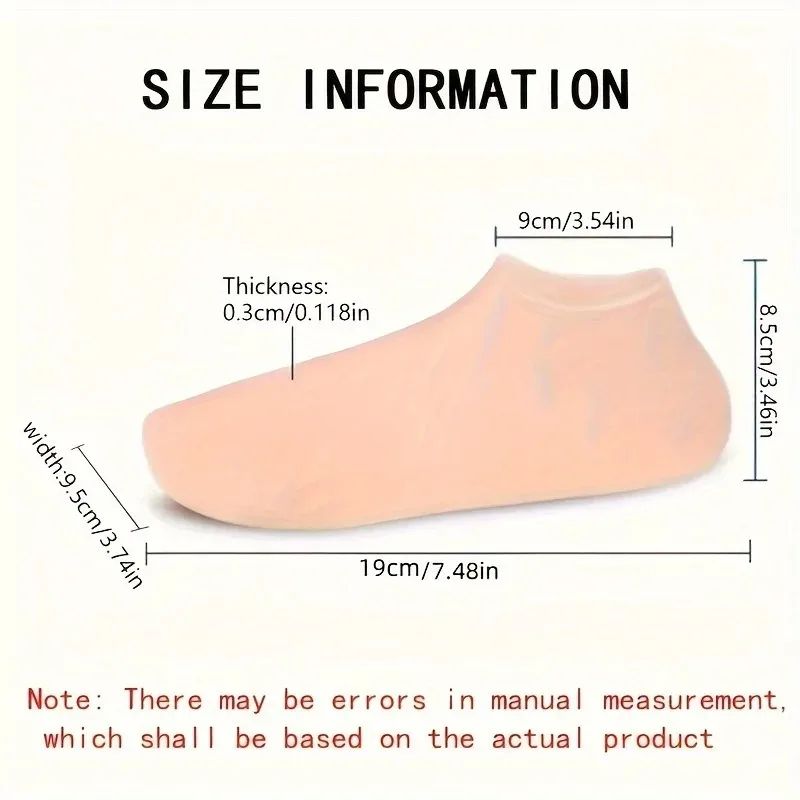 Silicone Moisturizing Foot Care Socks For Soft Heels 6