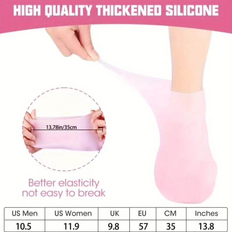 Silicone Moisturizing Foot Care Socks For Soft Heels 7