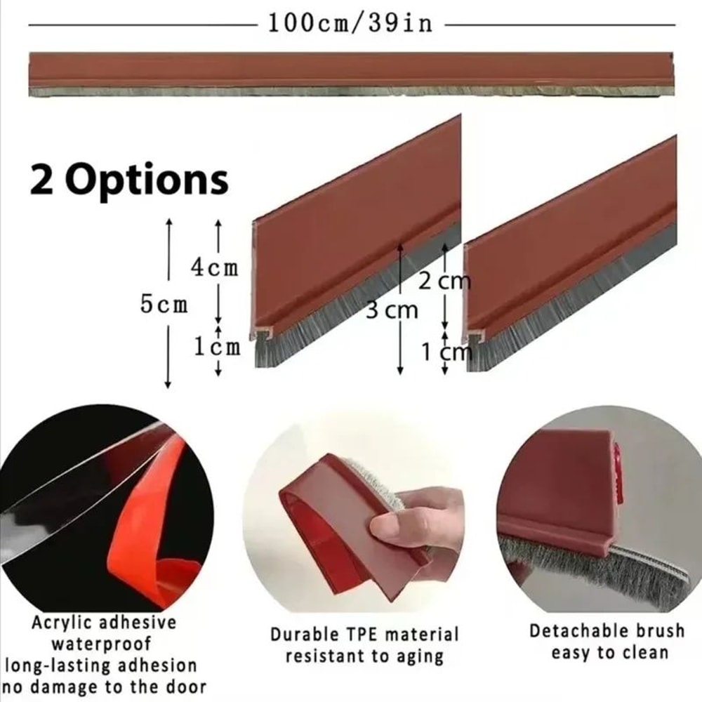 Self Adhesive Brush Door Bottom Seal Strip 1