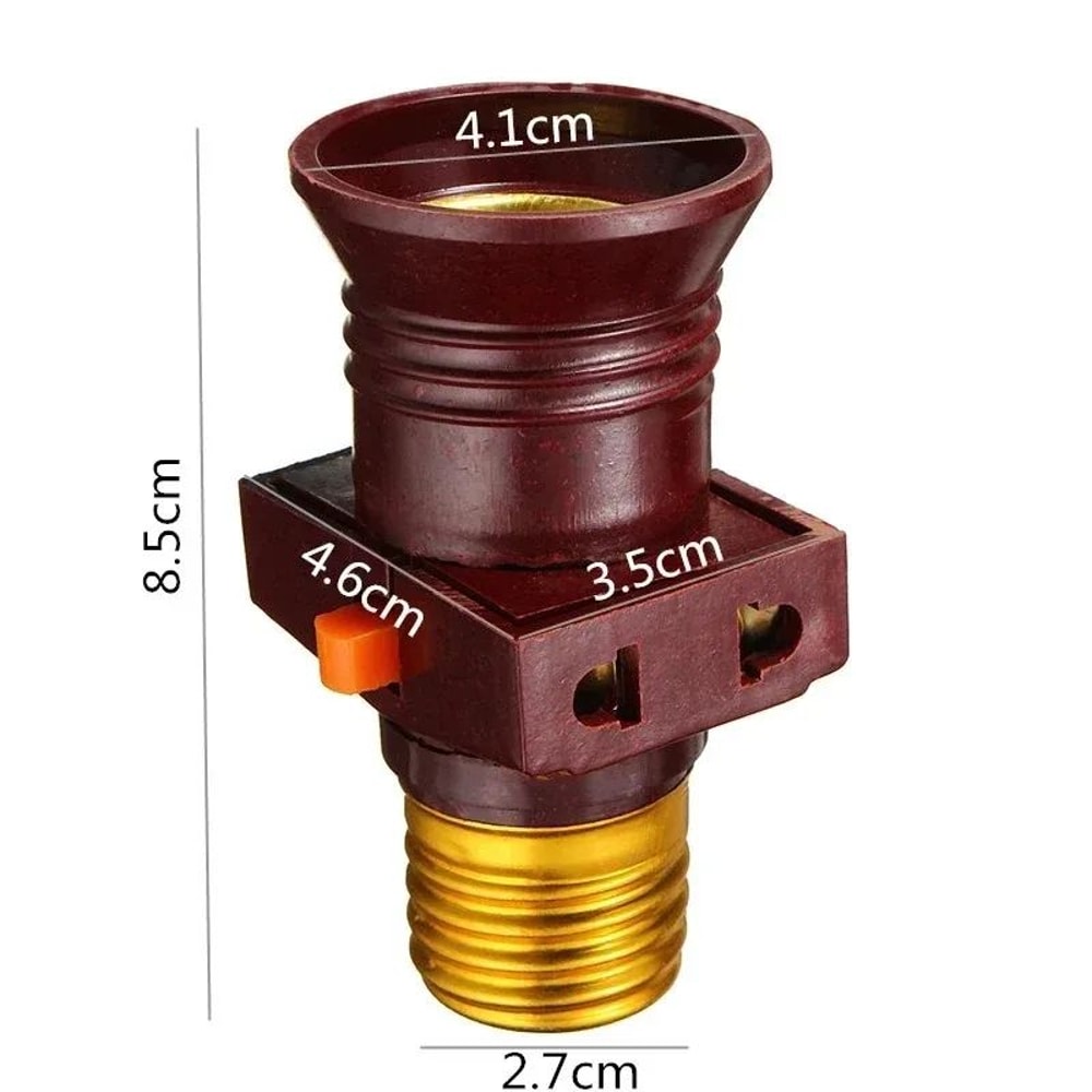 E27 Screw Bulb Holder Adapter With Switch 6