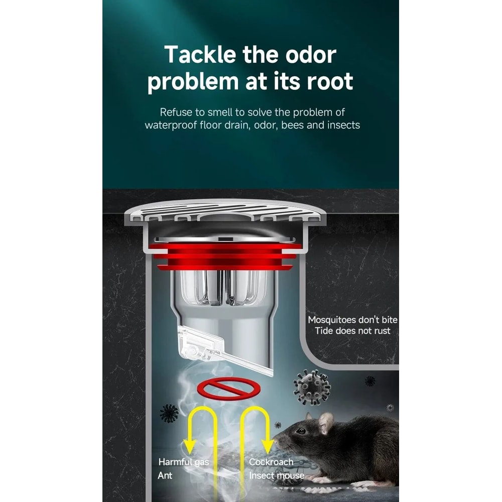 Odor Proof Floor Drain Valve Backflow Preventer 11