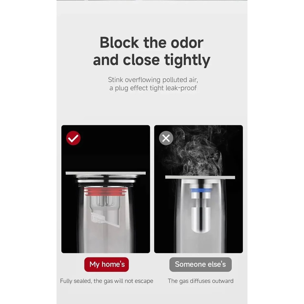 Odor Proof Floor Drain Valve Backflow Preventer 12