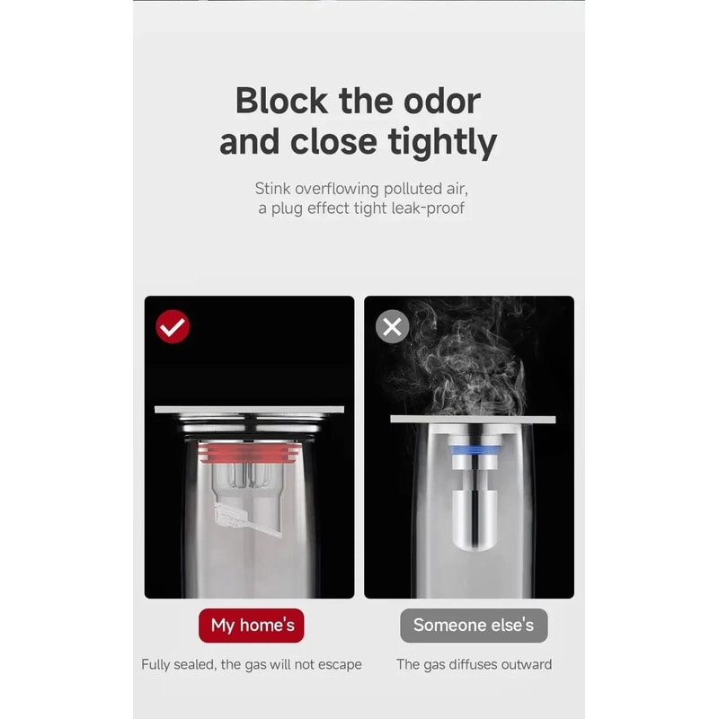 Odor Proof Floor Drain Valve Backflow Preventer 12