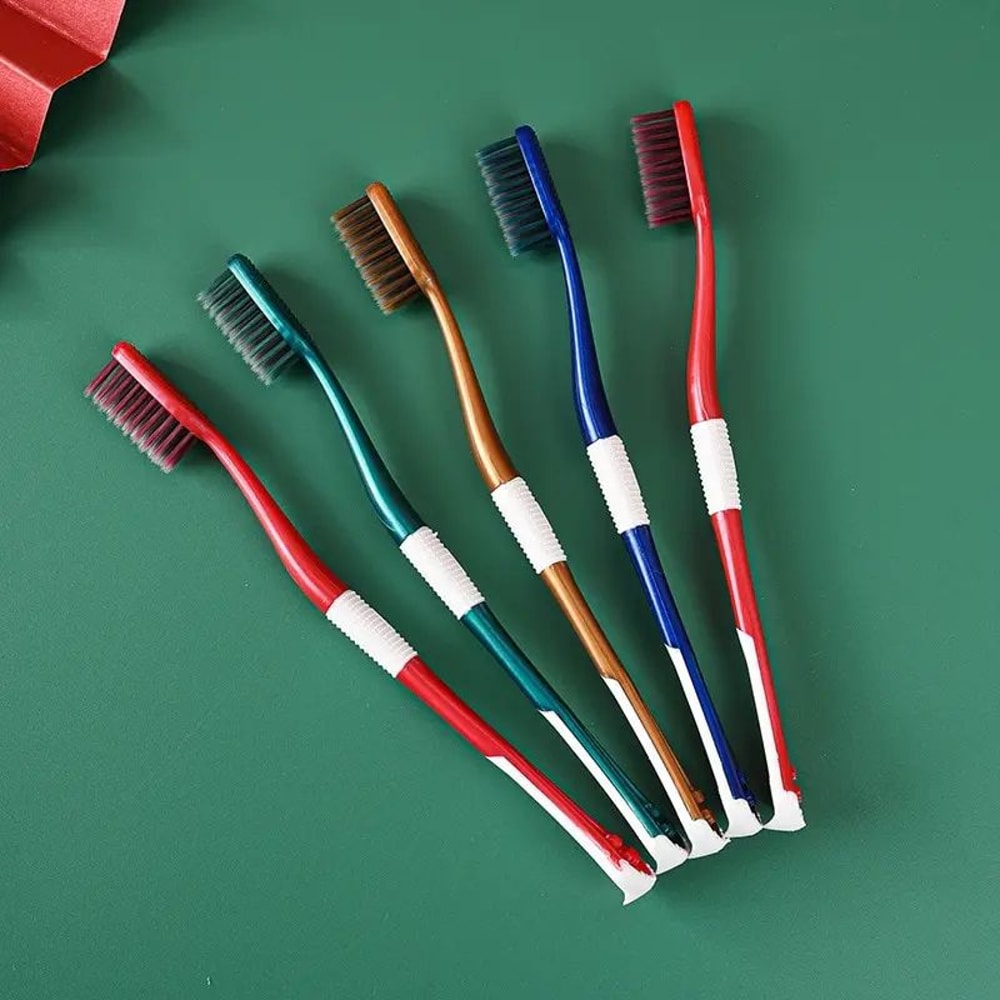 Soft Charcoal Toothbrush Set With Tongue Scraper 1