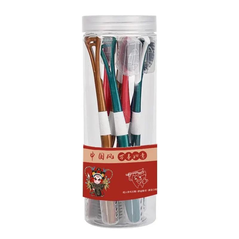 Soft Charcoal Toothbrush Set With Tongue Scraper 5