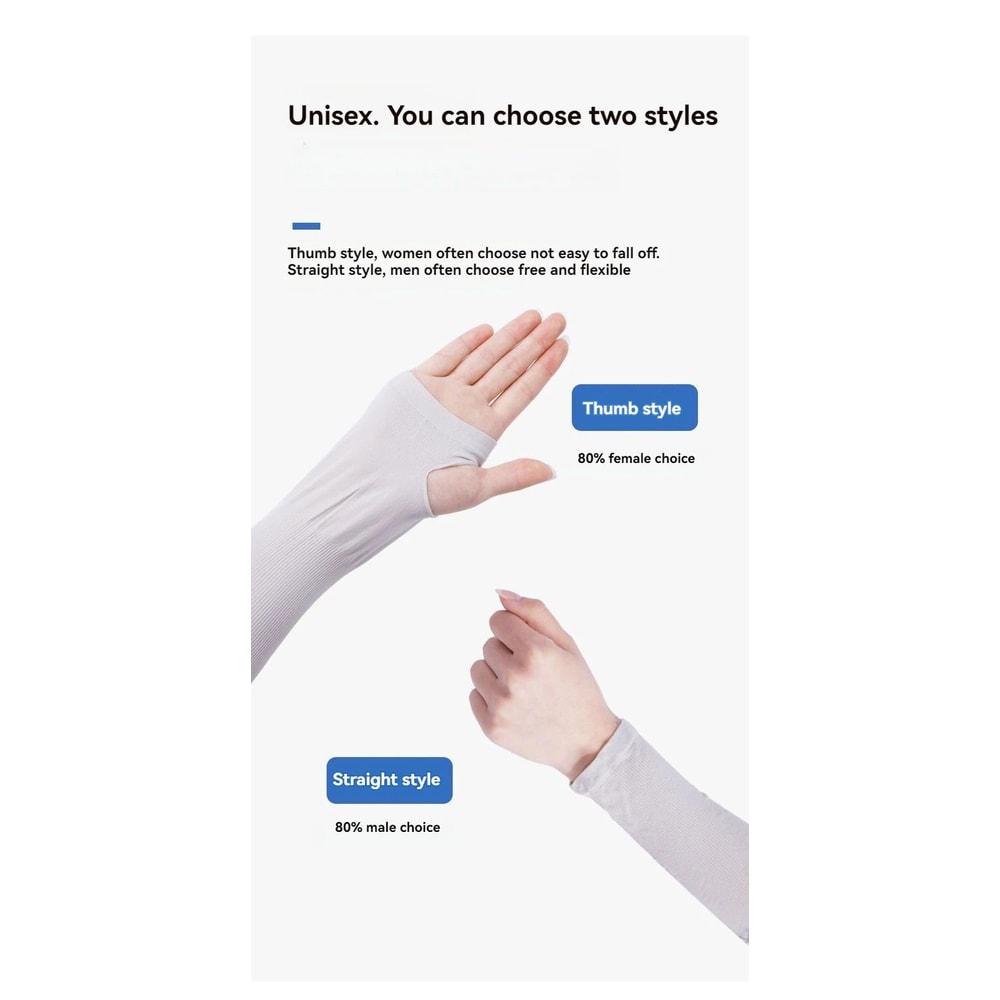 Cooling Silk Arm Sleeves For Women Sun Protection 14