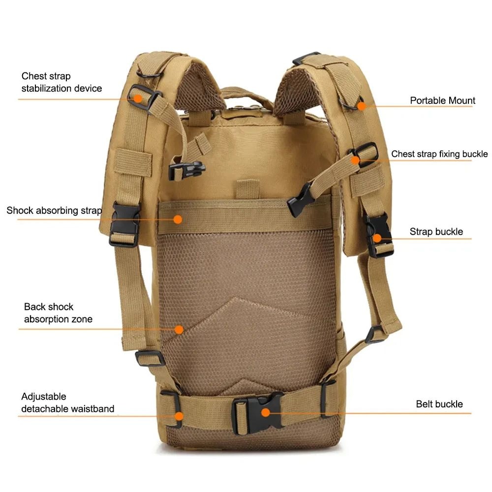 Tactical Outdoor Camouflage Backpack 3