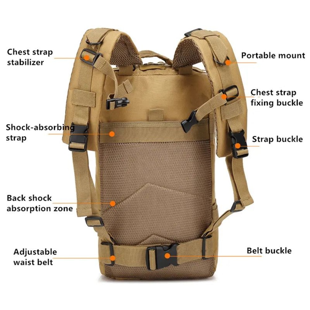 Tactical Outdoor Camouflage Backpack 12