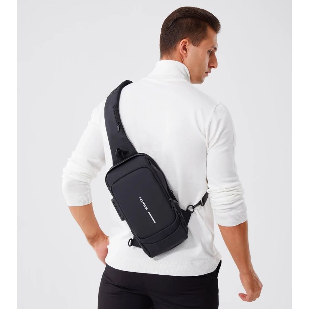 Men Anti Theft Crossbody Chest Bag 7